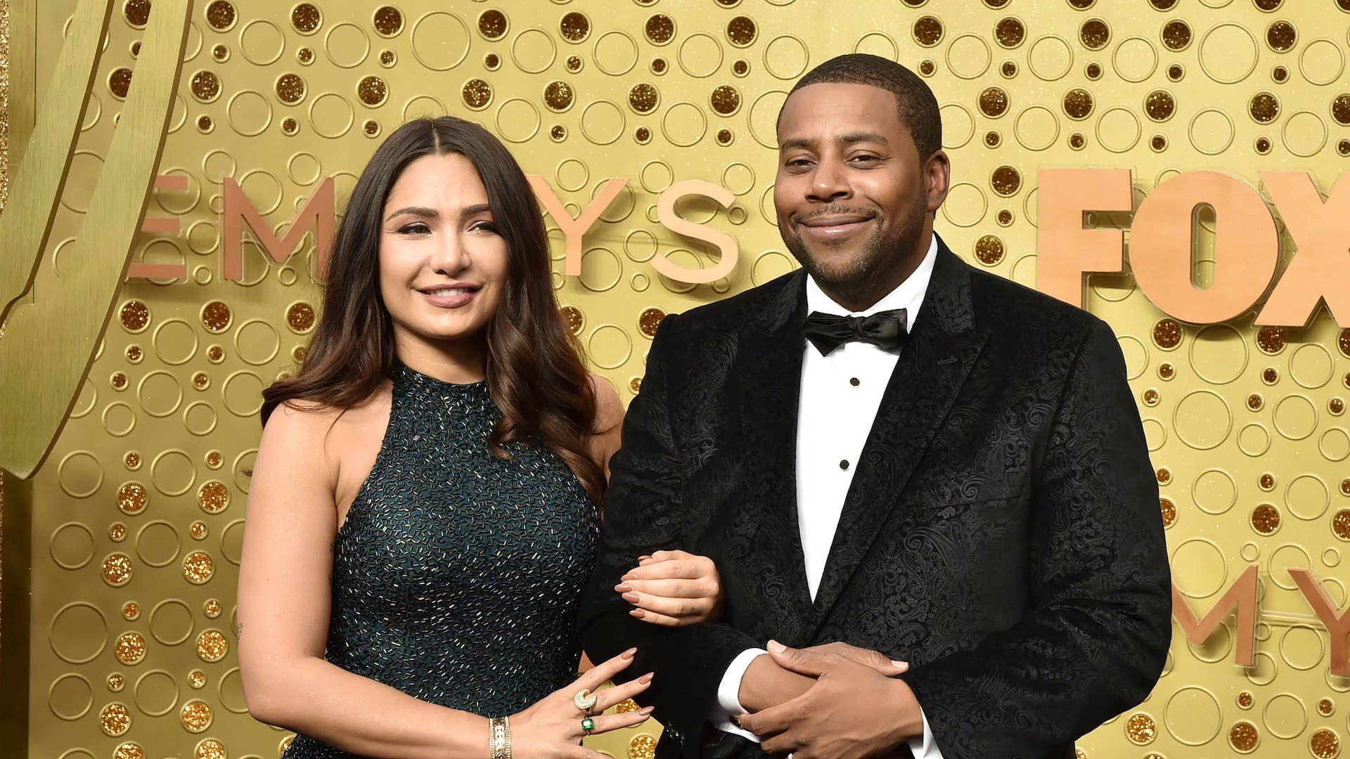 Christina Evangeline (L) and Kenan Thompson attend the 71st Emmy Awards