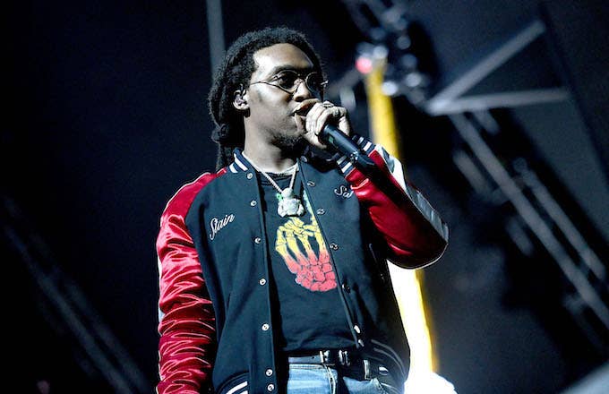 Rapper Takeoff of the hip hip group Migos.