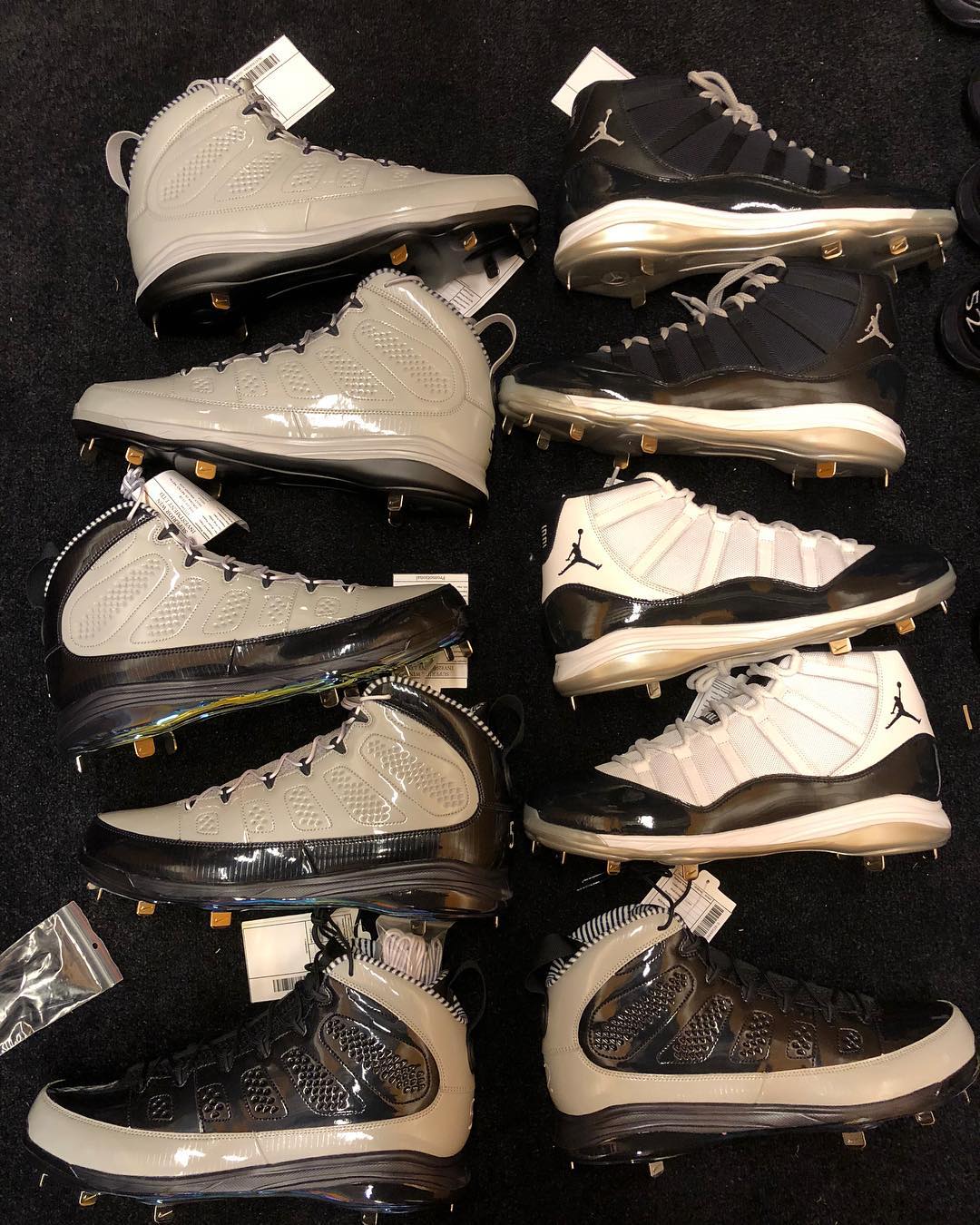 C.C. Sabathia Air Jordan 9 &amp; 11 PE Cleats