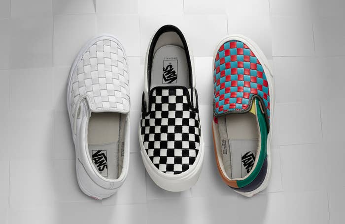 Vans Checkerboard Sneakers Woven Leather