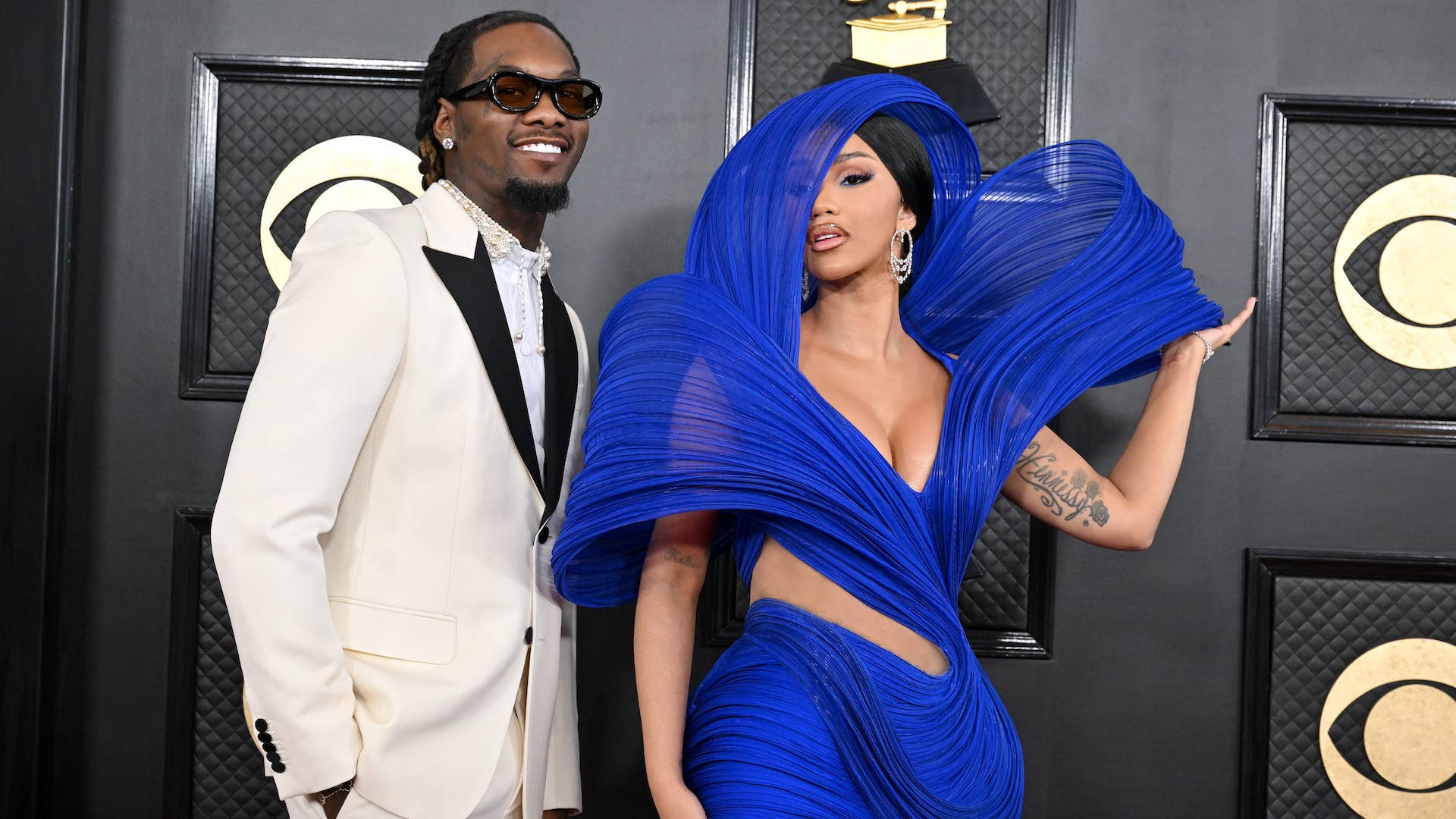 Offset and Cardi B at the Grammys