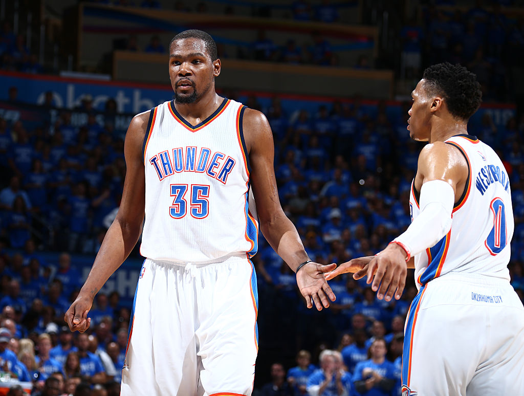 Kevin Durant Russell Westbrook Thunder 2016