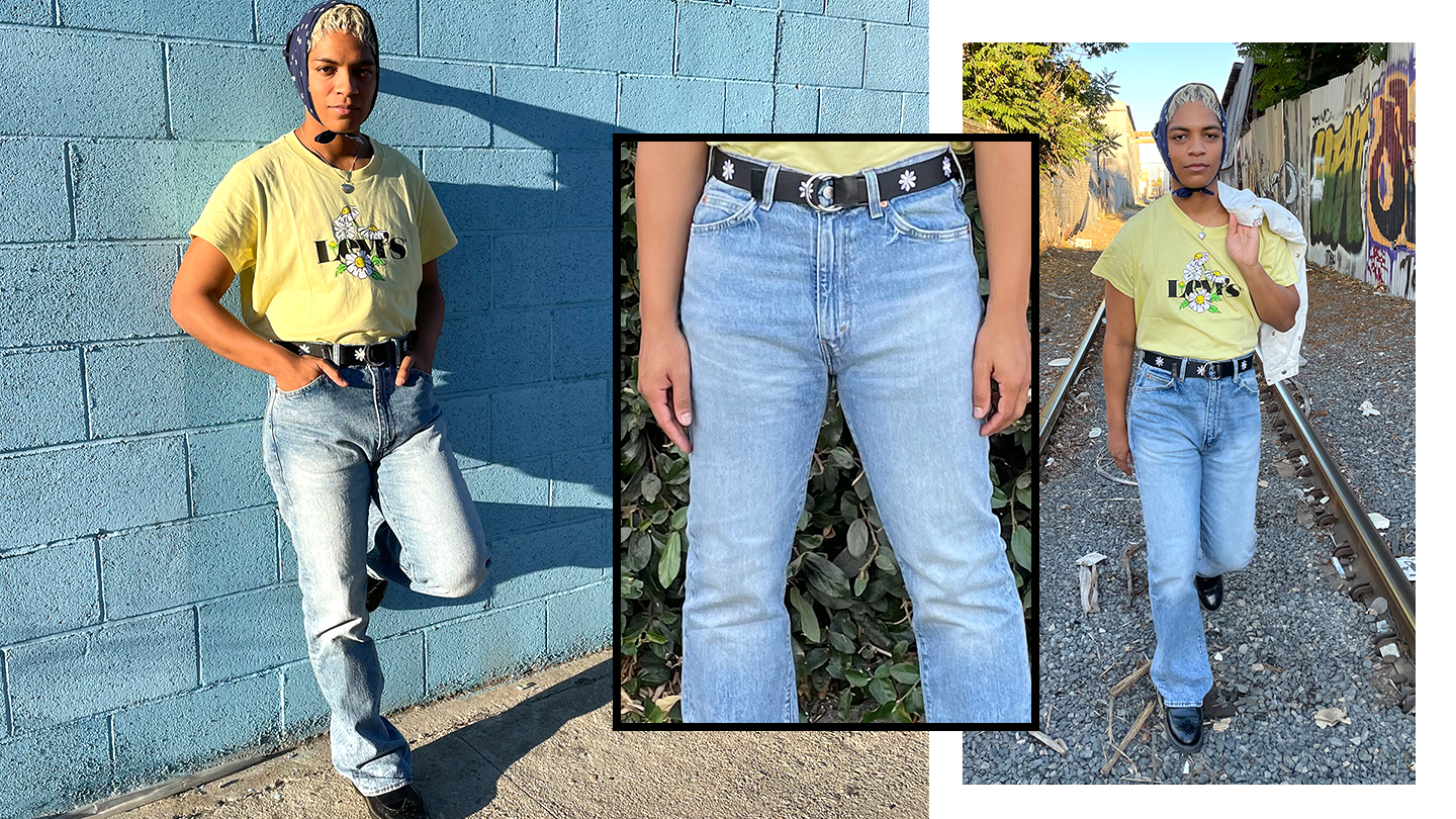Kane Caples Shows How to Wear Popping Fall Prints With Levi's® So High  Jeans