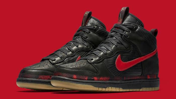 Nike N7 Dunk High Black Red Release Date Main AA1126 001