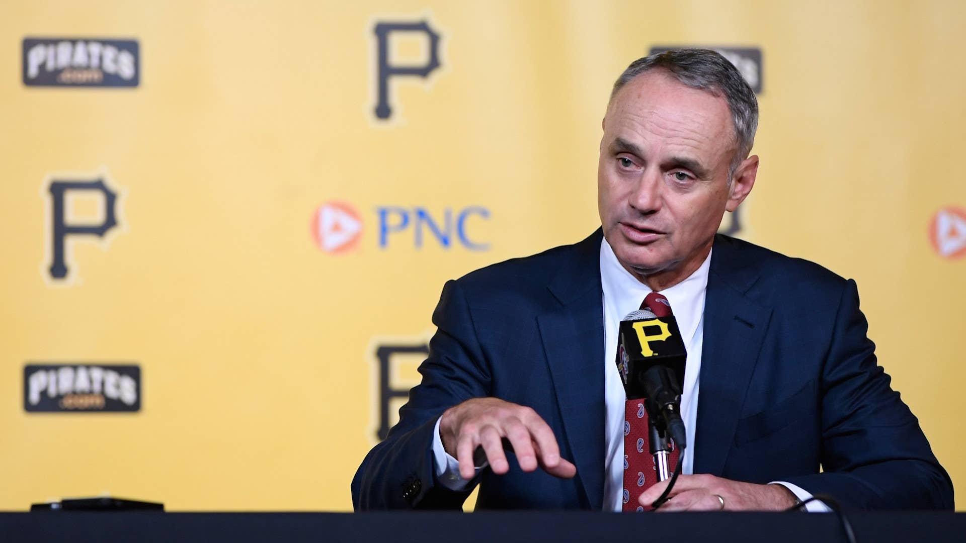 Commissioner of Baseball Robert Manfred answers questions