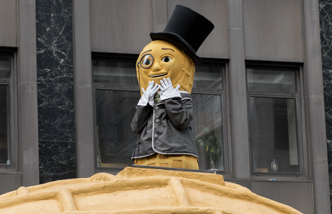 Mr. Peanut at the 2016 Macy's Day Parade
