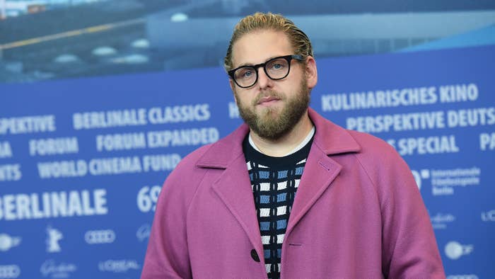 Jonah Hill attends the &quot;Mid 90&#x27;s&quot; press conference during Berlinale International Film Festival.