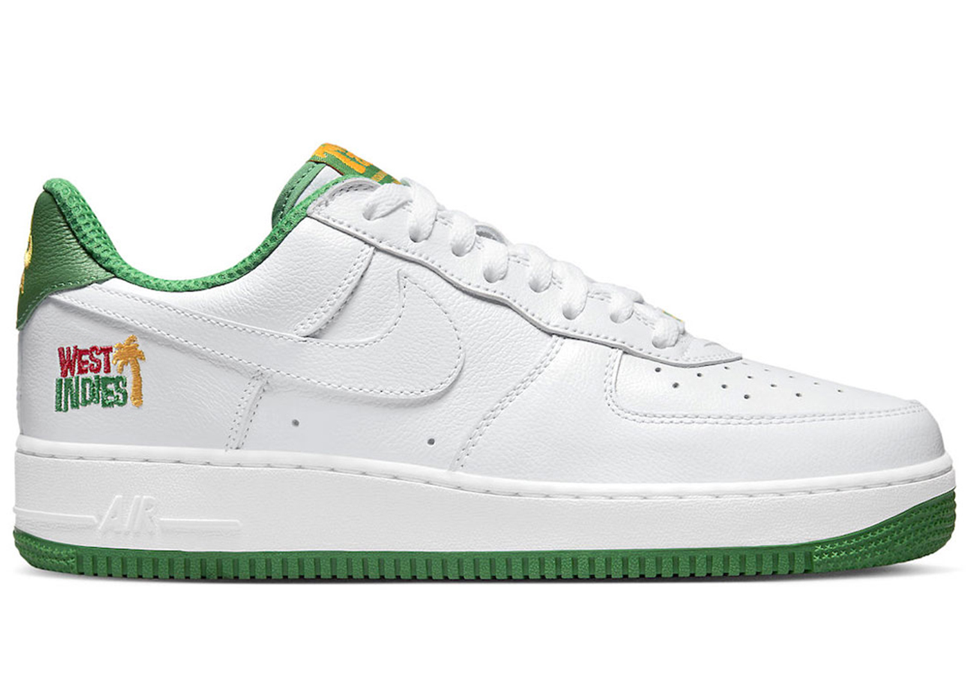 The Nike Air Force 1 West Indies against a white background