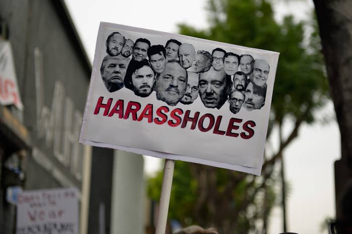 Harassholes sign from #MeToo rally