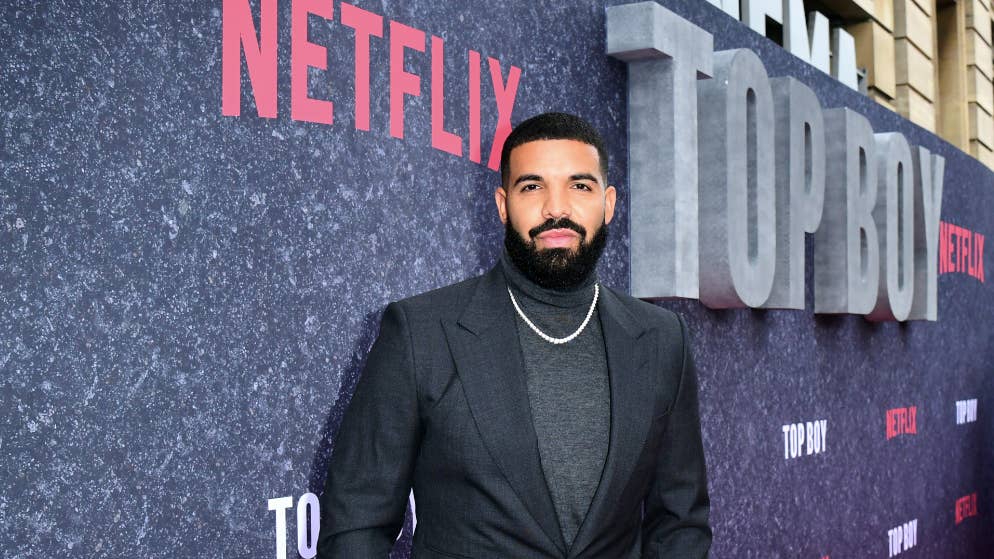 Drake attending the UK premiere of Top Boy