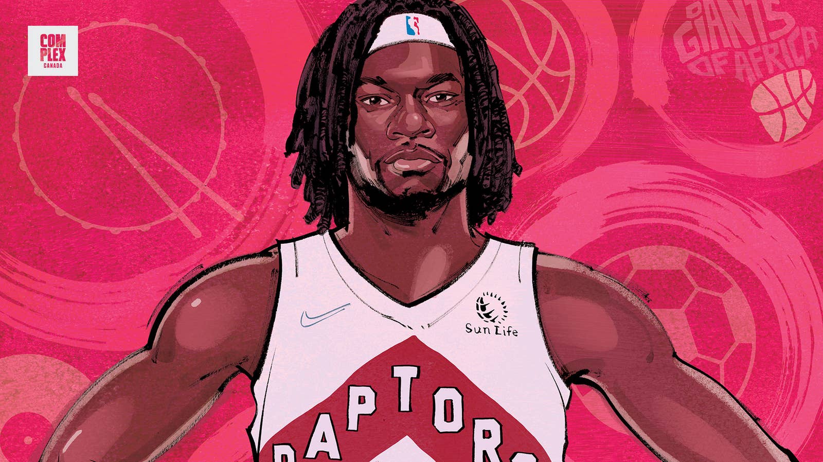 Illustration of Toronto Raptors forward Precious Achiuwa