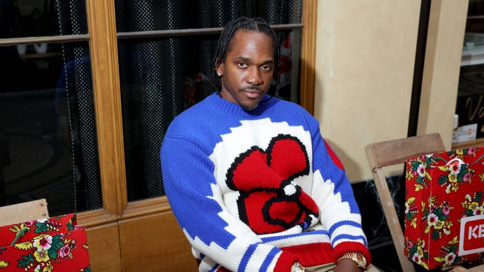 Pusha T is pictured at a fashion show event