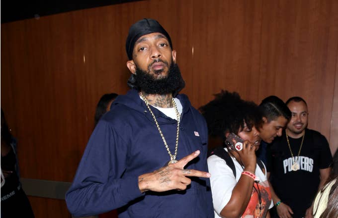 Nipsey Hussle attends the STAPLES Center Concert