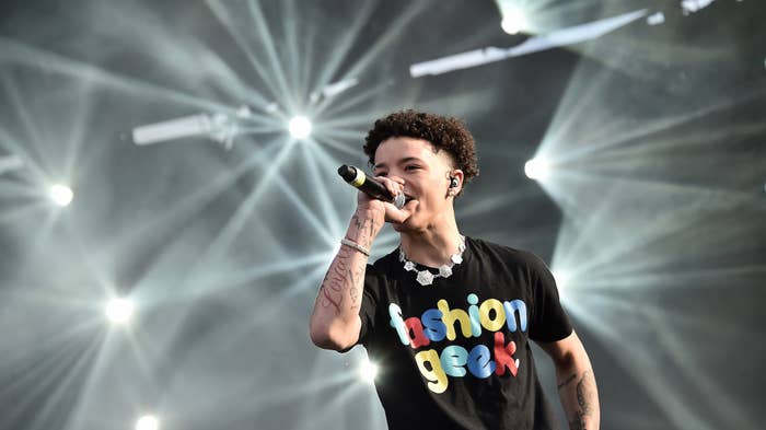 Lil Mosey performs live during Rolling Loud music festival at Citi Field
