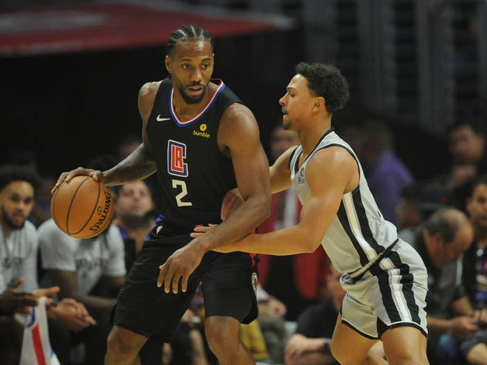 Kawhi Leonard Bryn Forbes Clippers Spurs LA 2019