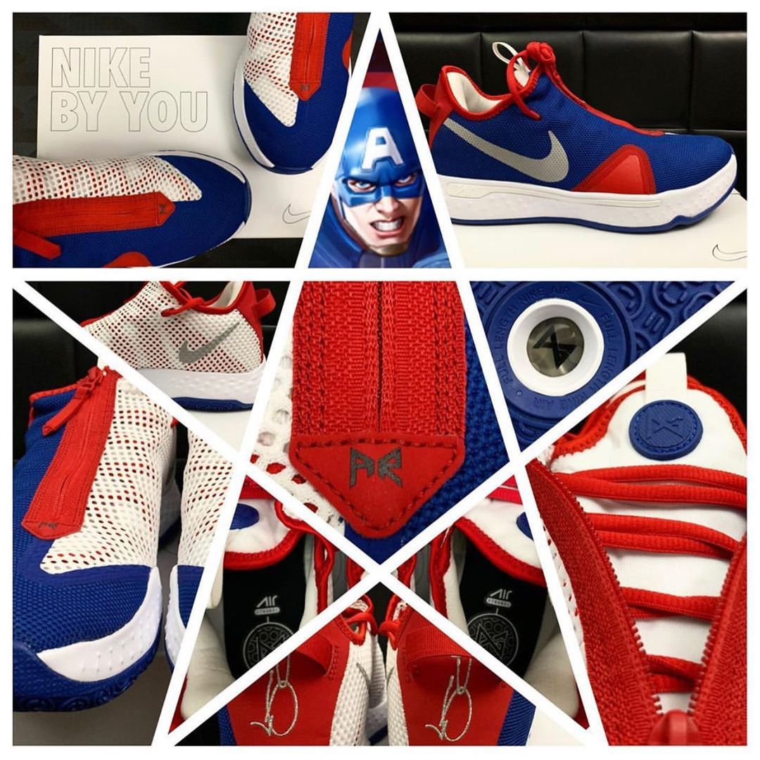 Nike By You iD PG 4 Captain America