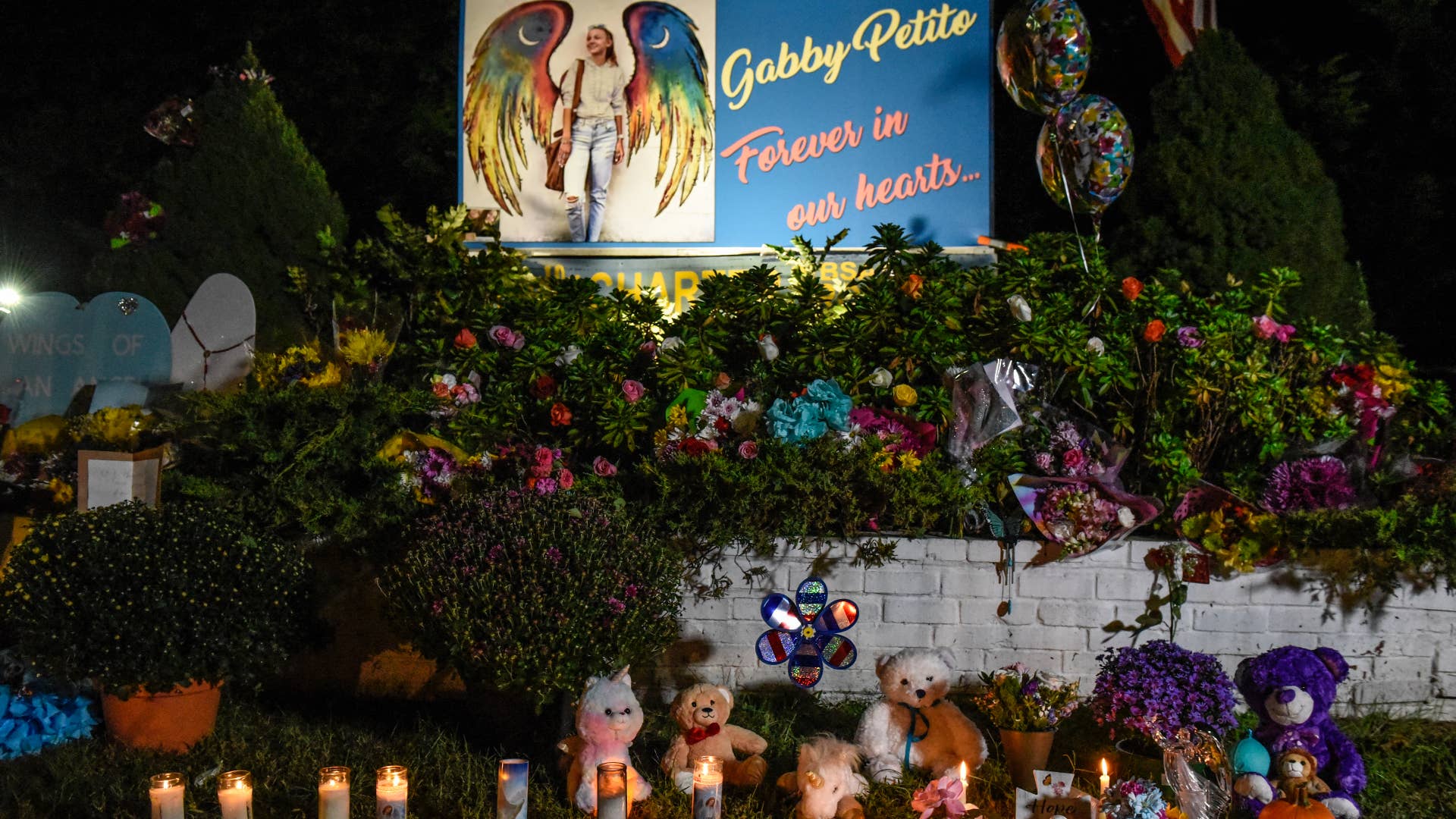 Gabby Petito memorial is pictured outside