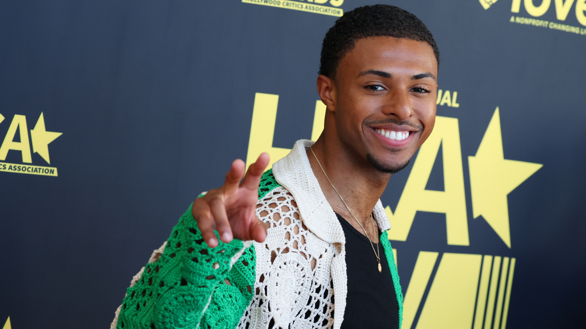 Diggy Simmons is seen on the red carpet