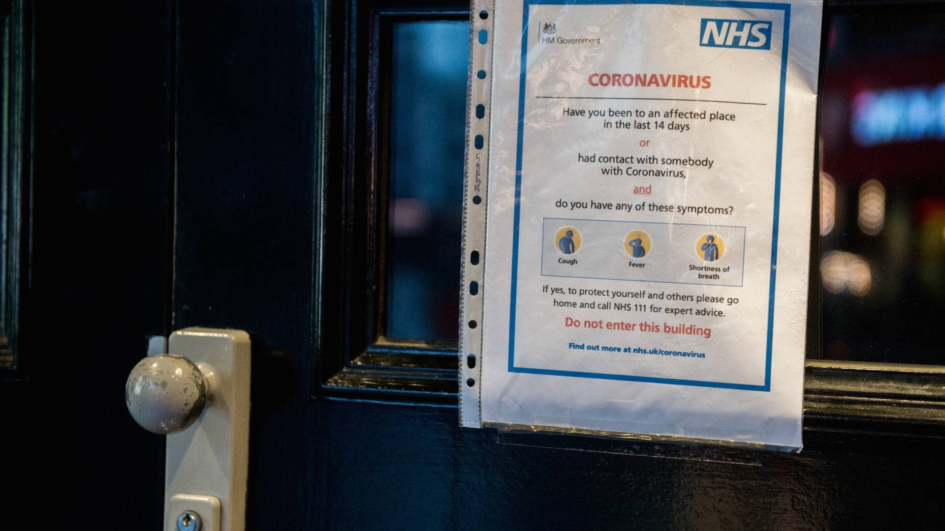 A new NHS health warning on the door or a stripclub