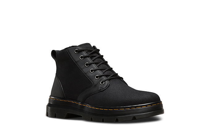 Dr. Martens Black Waxy Canvas Boots