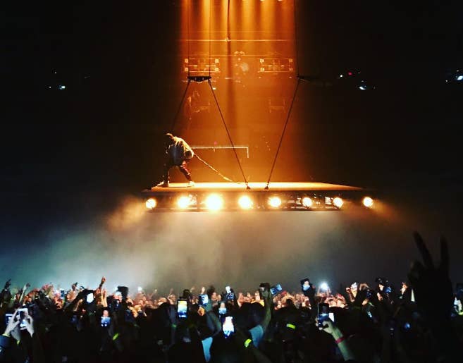 This is the thumbnail for a post on Kanye West's tour.