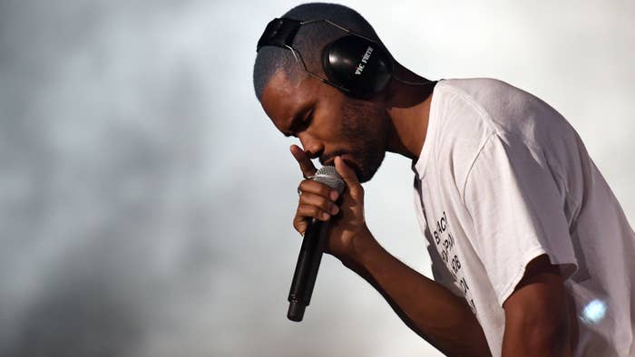 frank ocean is seen performing live