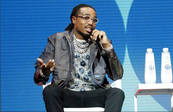 Quavo speaks during the 2019 Forbes 30 Under 30 Summit