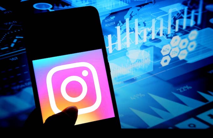Photo illustration the popular photo video sharing social media application Instagram.