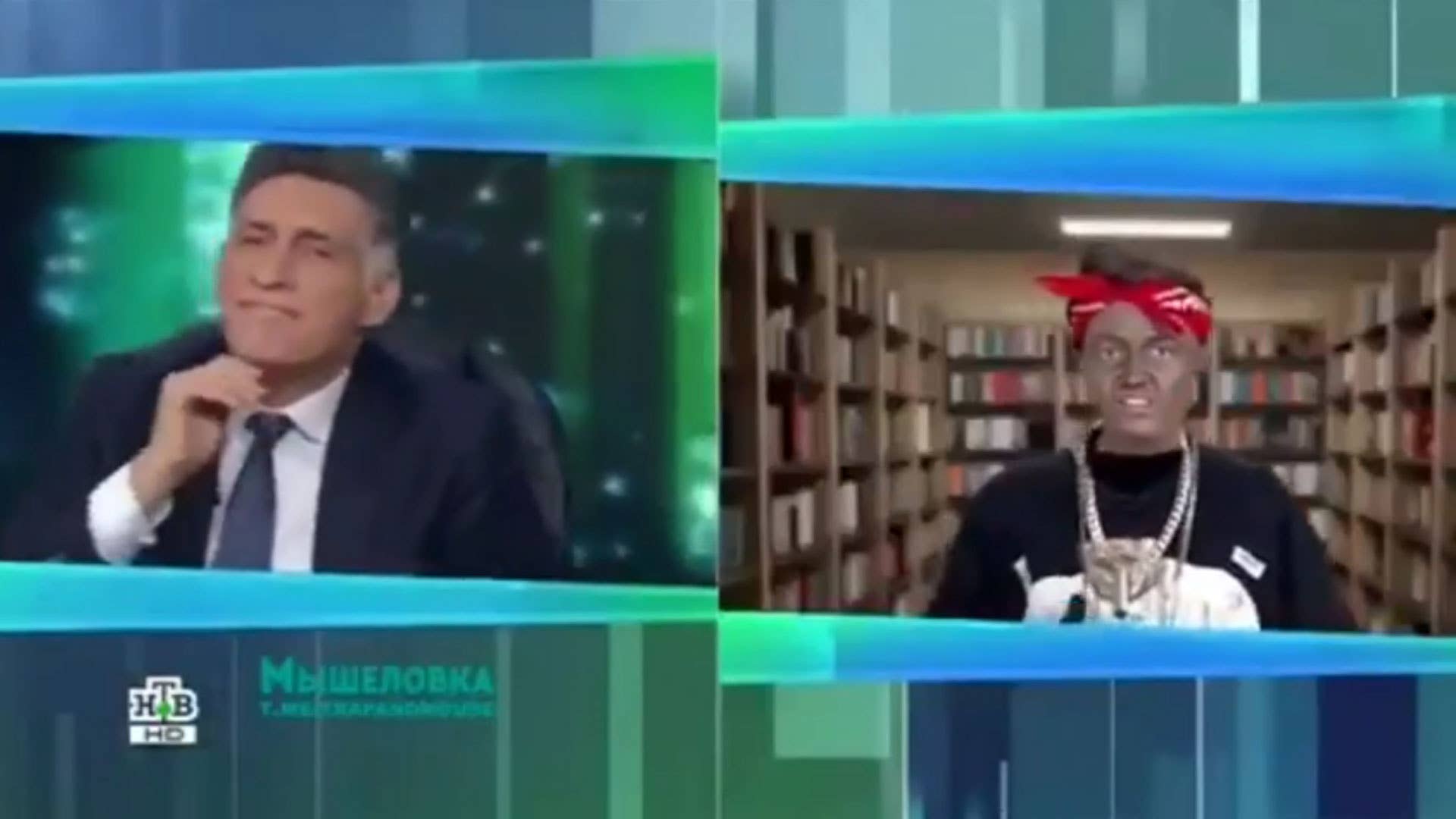 Russian TV Obama blackface skit.