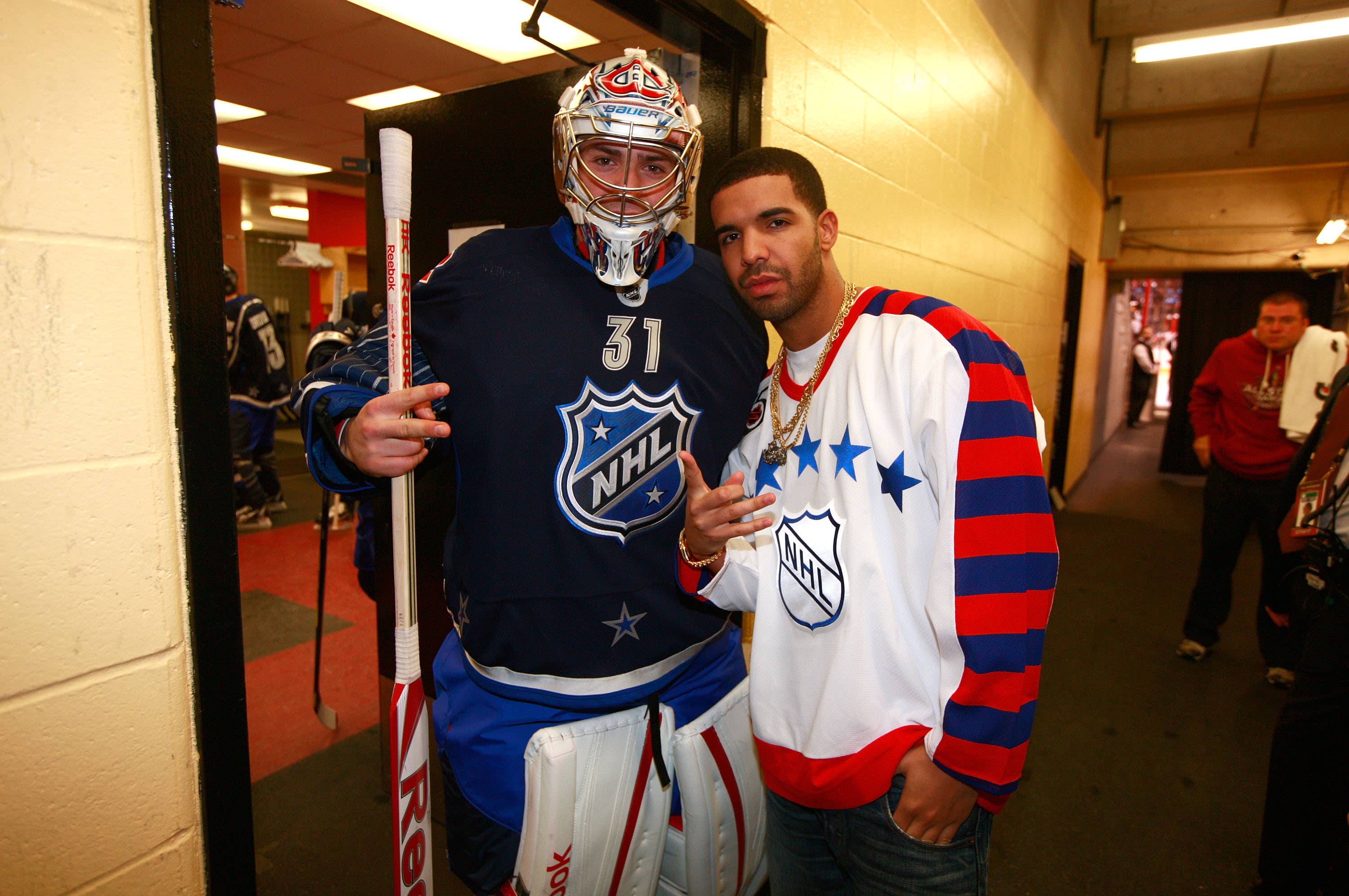 Drake and Carey Price at the All-Star Game