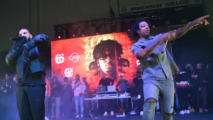 Drake and 21 Savage perform during Wicked (Spelhouse Homecoming Concert)
