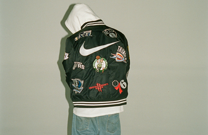 Nike x supreme clearance x nba college jacket