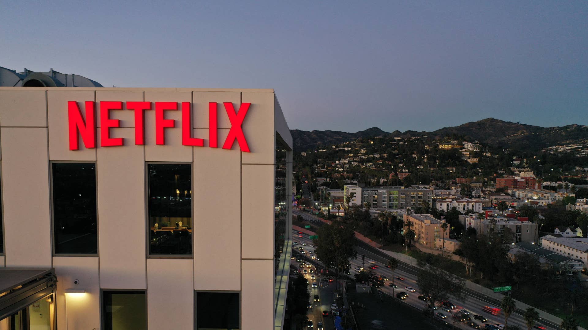The Netflix building in Hollywood is pictured