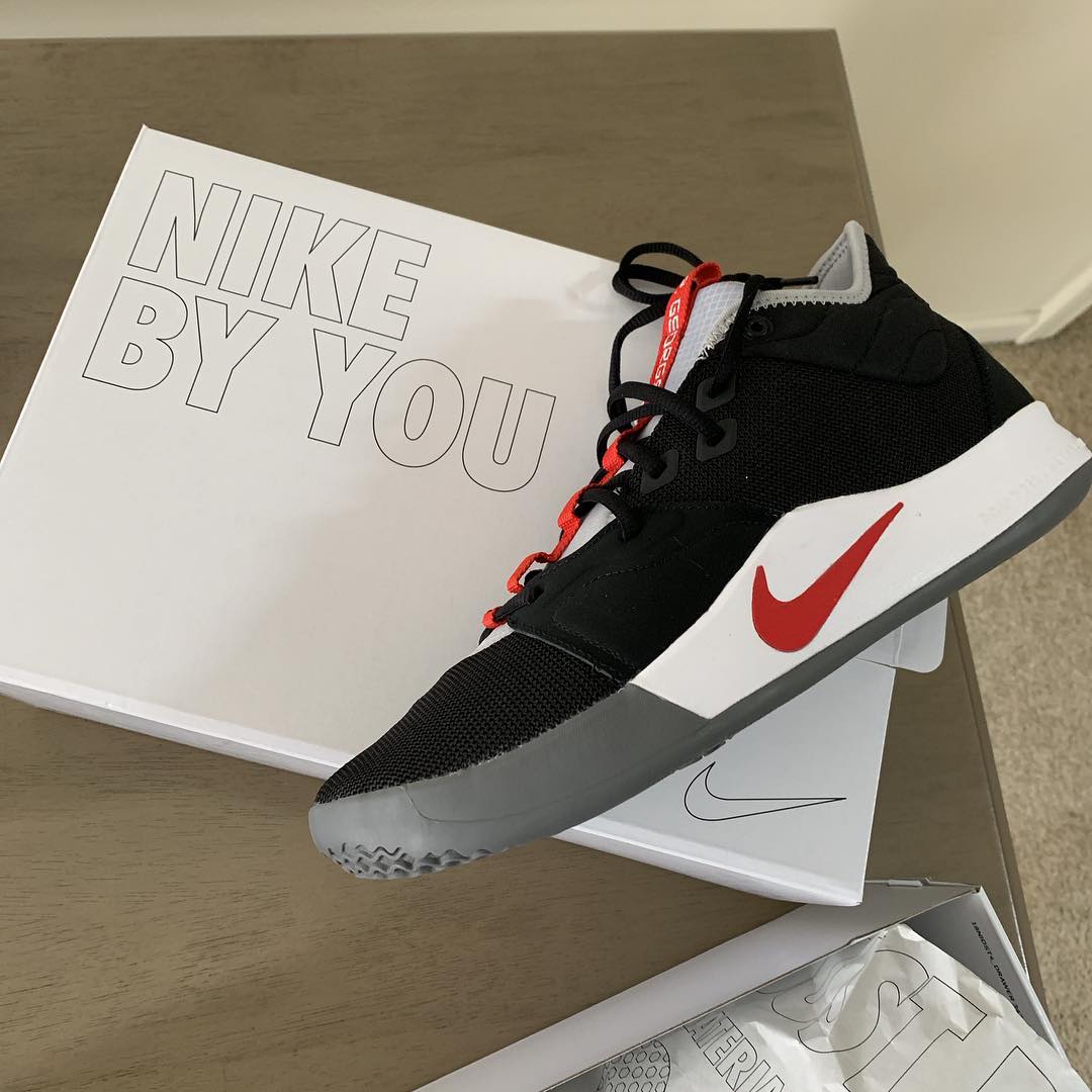 Nike By You PG 3 Air Jordan 3 Black Cement