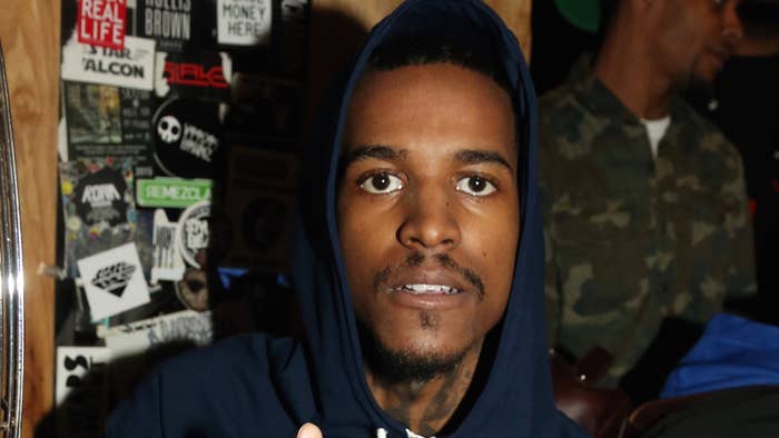 Lil Reese backstage at Webster Hall