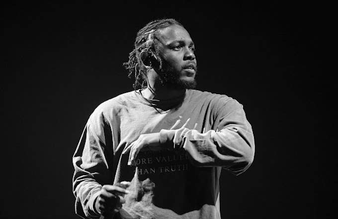 Kendrick Lamar performs onstage during FYF Festival