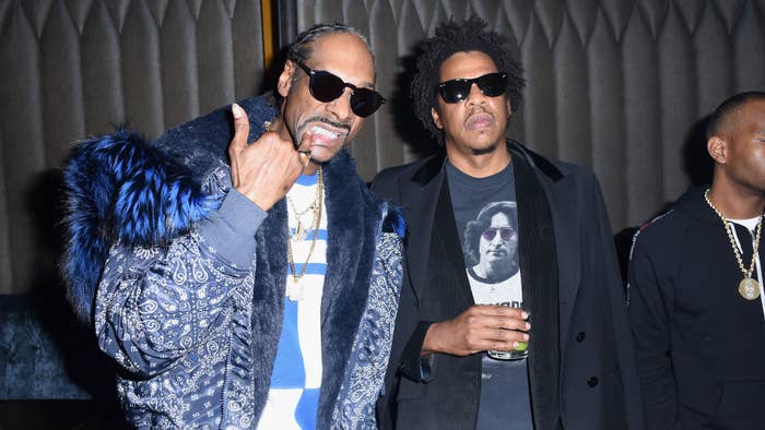 Snoop Dogg and Jay Z attend the PUMA x Nipsey Hussle 2019 Grammy Nomination Party.