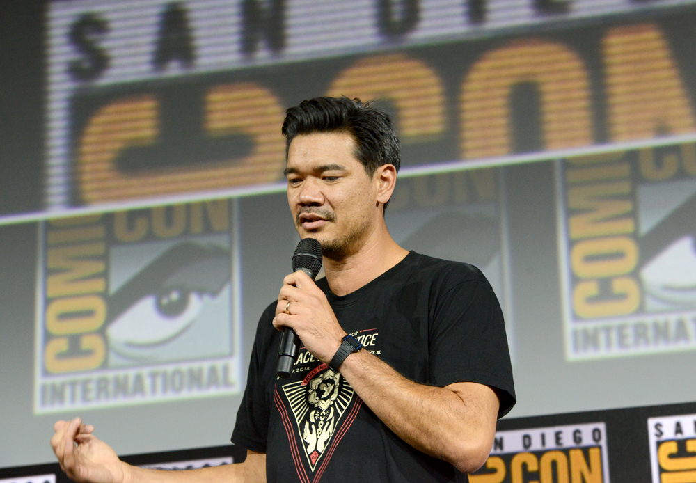 Destin Daniel Cretton speaks the Marvel Studios Panel during 2019 Comic Con