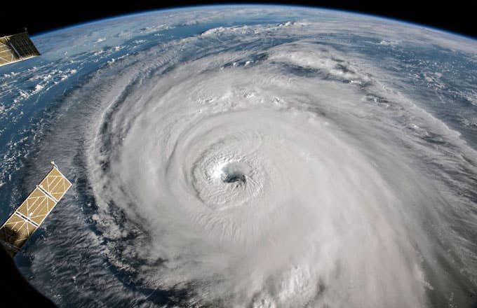 A satellite shot of Hurricane Florence