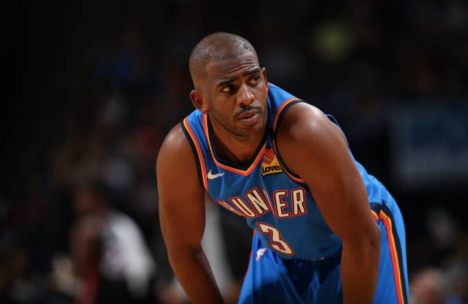 Chris Paul #3 of the Oklahoma City Thunder