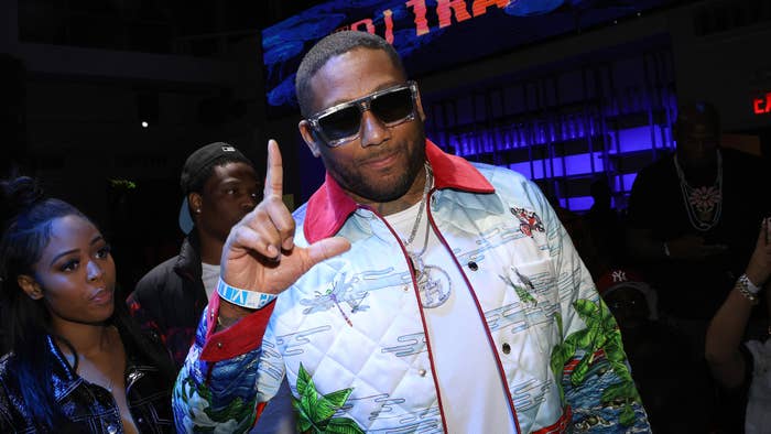Maino attends Daniel&#x27;s Leather Fashion Show featuring Dame Dash at Harbor New York City