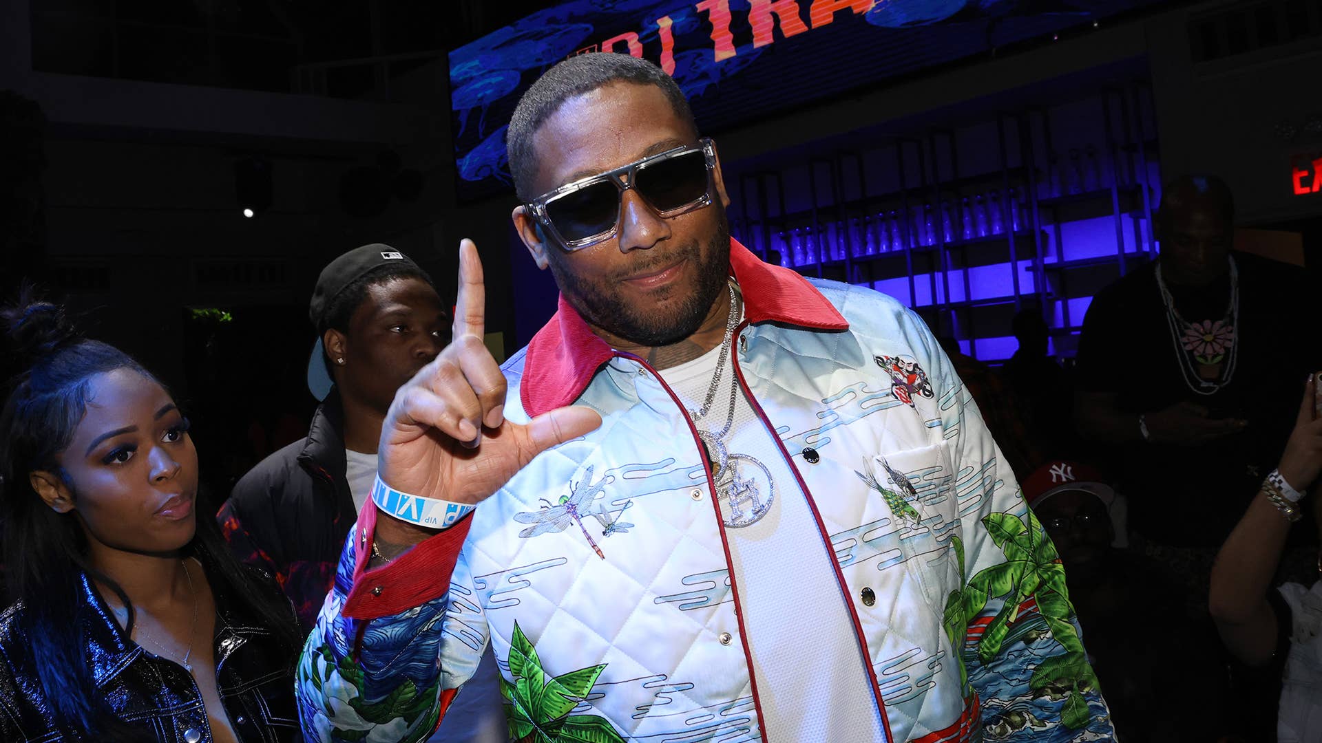 Maino attends Daniel's Leather Fashion Show featuring Dame Dash at Harbor New York City