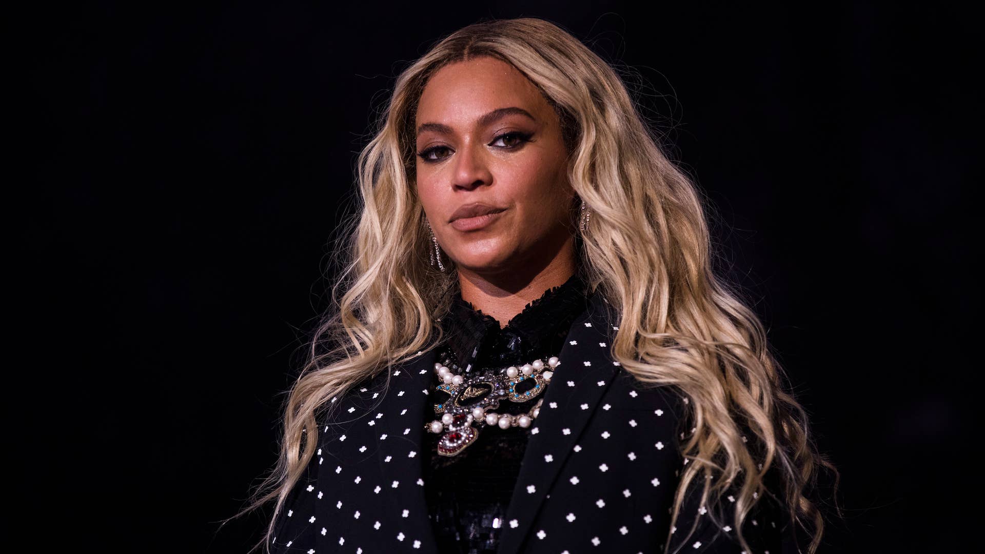 Beyonce performs at a concert in Cleveland