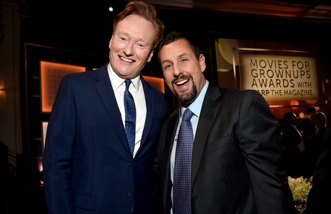 Conan O&#x27;Brien and Adam Sandler attend AARP The Magazine&#x27;s 19th Annual Movies For Grownups Awards.