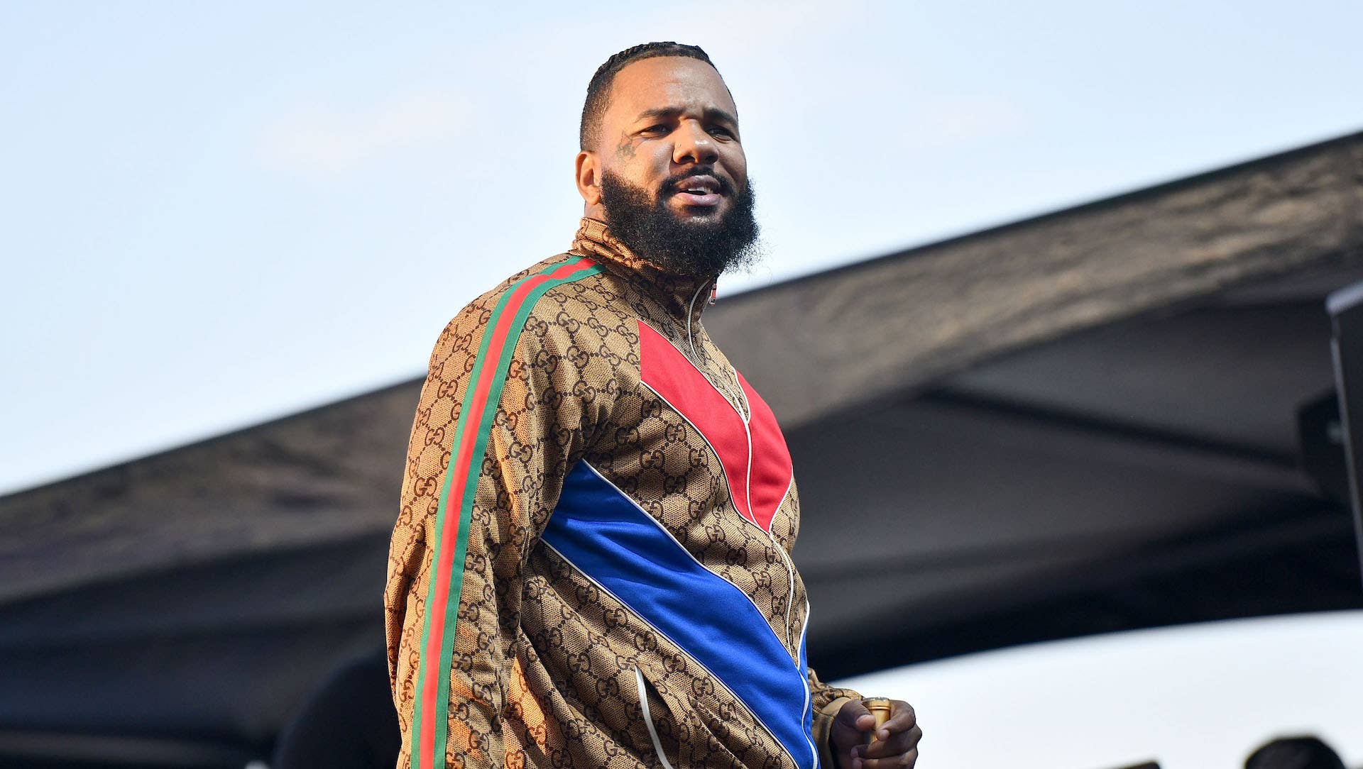 The Game performing onstage during Summertime In LBC