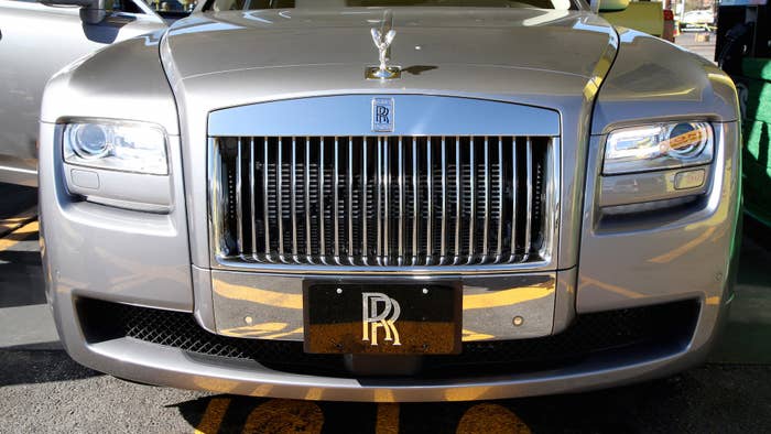 A 2010 Rolls Royce Phantom is displayed