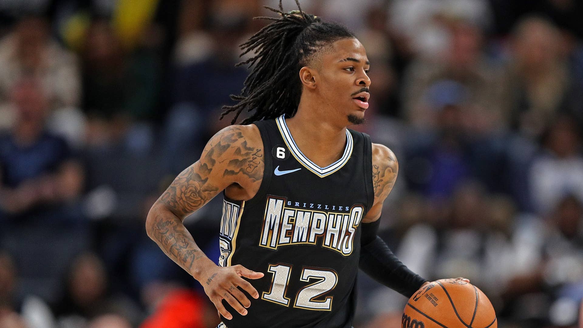 Ja Morant is seen playing with Grizzlies
