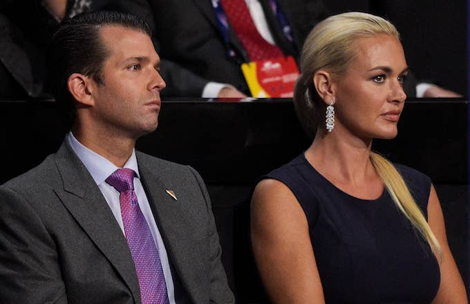 Donald Trump Jr. along with his wife Vanessa Trump.