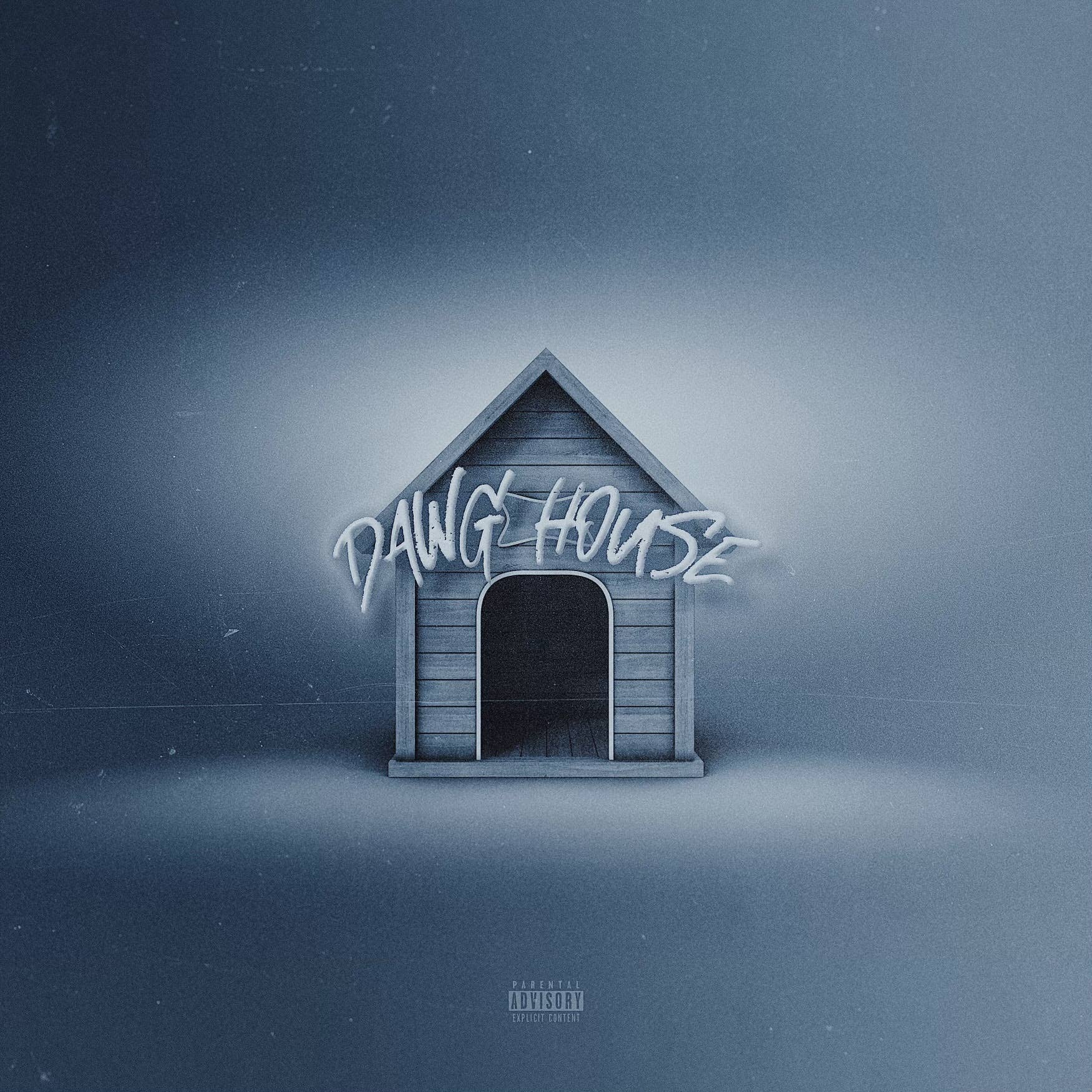 The cover art for Ray Vaughn and Isaiah Rashad's new song "Dawg House"