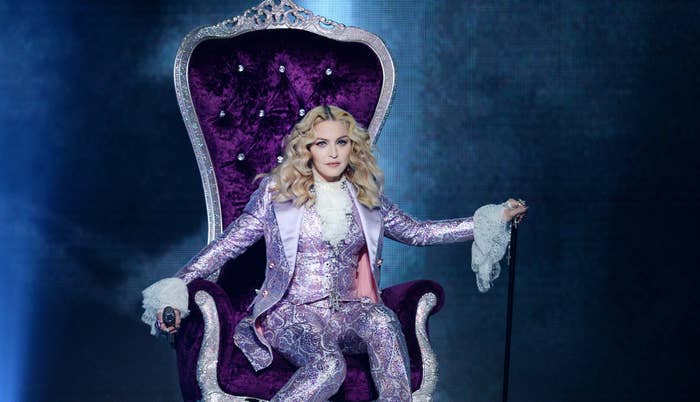 Madonna onstage at the 2016 MTV VMAs